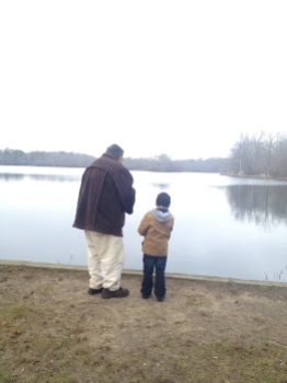 Fishing with grandpa.